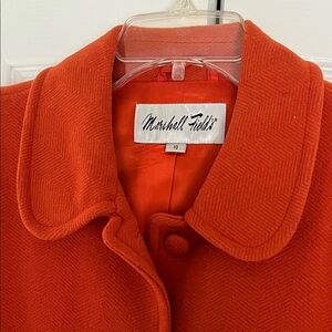 Marshall Field's Vintage Wool Blend Long Trench Coat Winter Retro sz 10 Lined